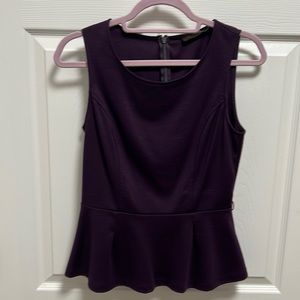 The Limited Peplum Purple Top